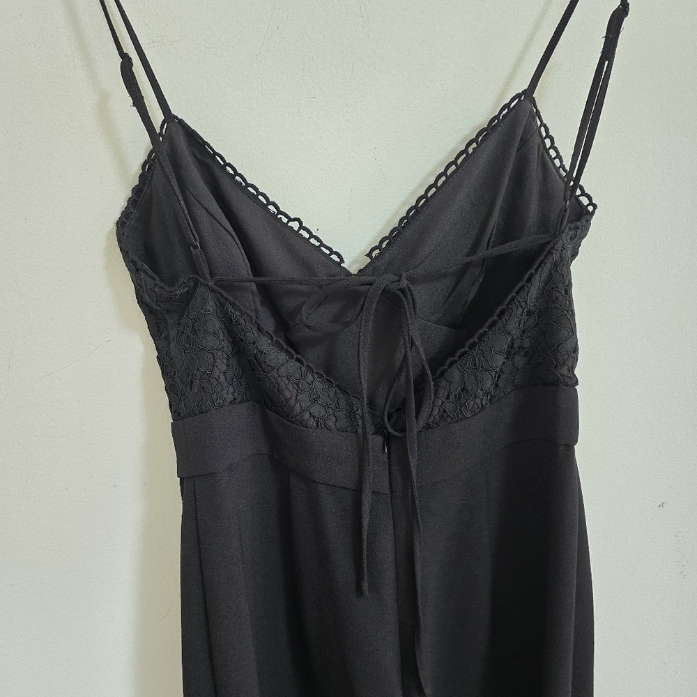 Wayf black lace bodice wide leg jumpsuit - Picture 10 of 12